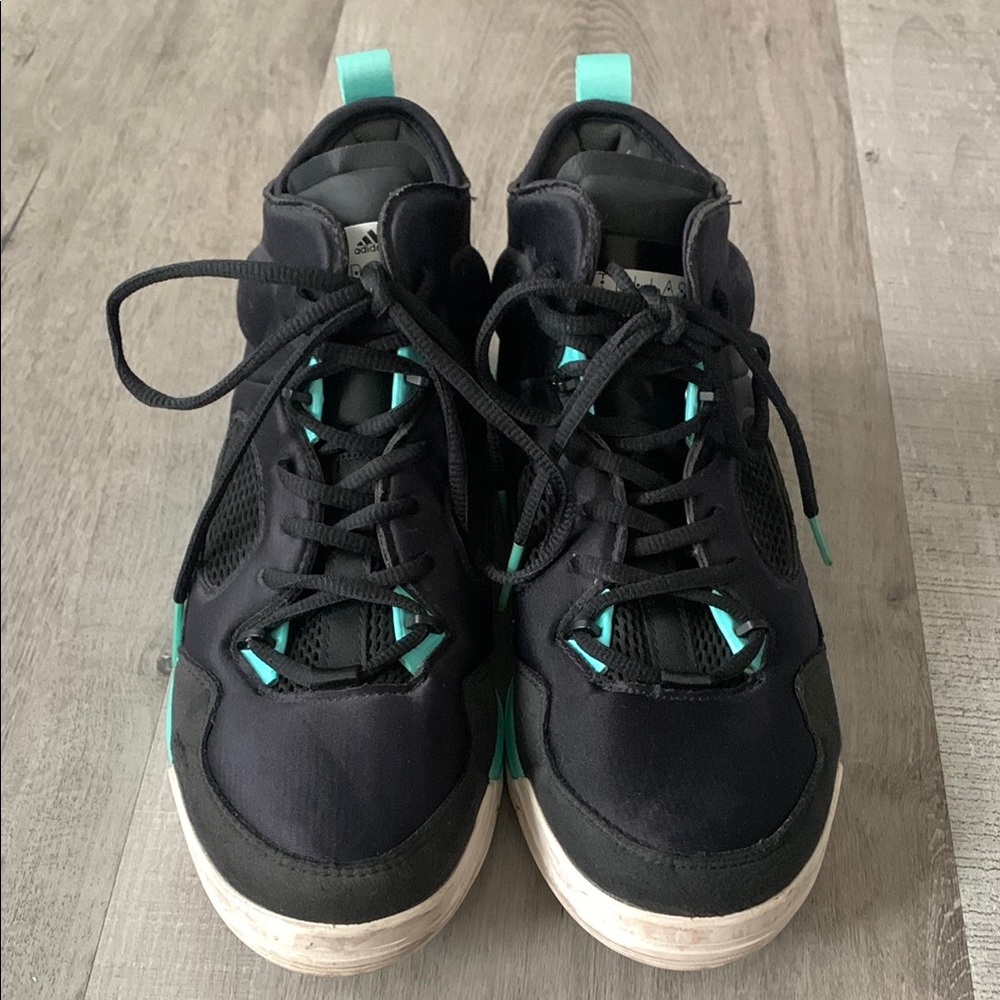 STELLA McCartney Adidas Irana Black and Turquoise Sneakers Women’s size 8